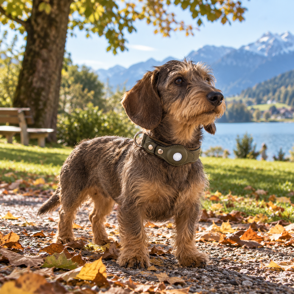 max & marie ® Hundehalsband mit integrierter AirTag-Halterung PAW TRACKER