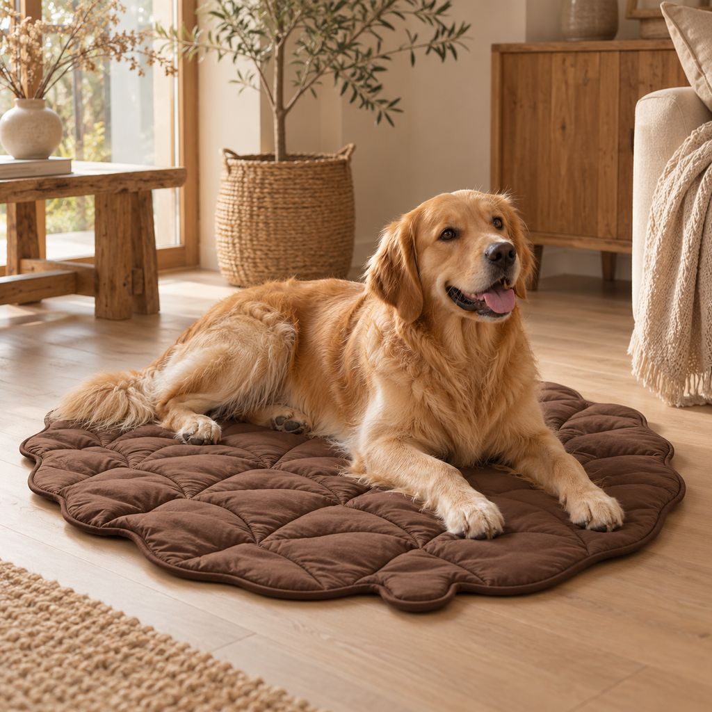 max & marie® Gepolsterte Haustiermatte Nature Leaf