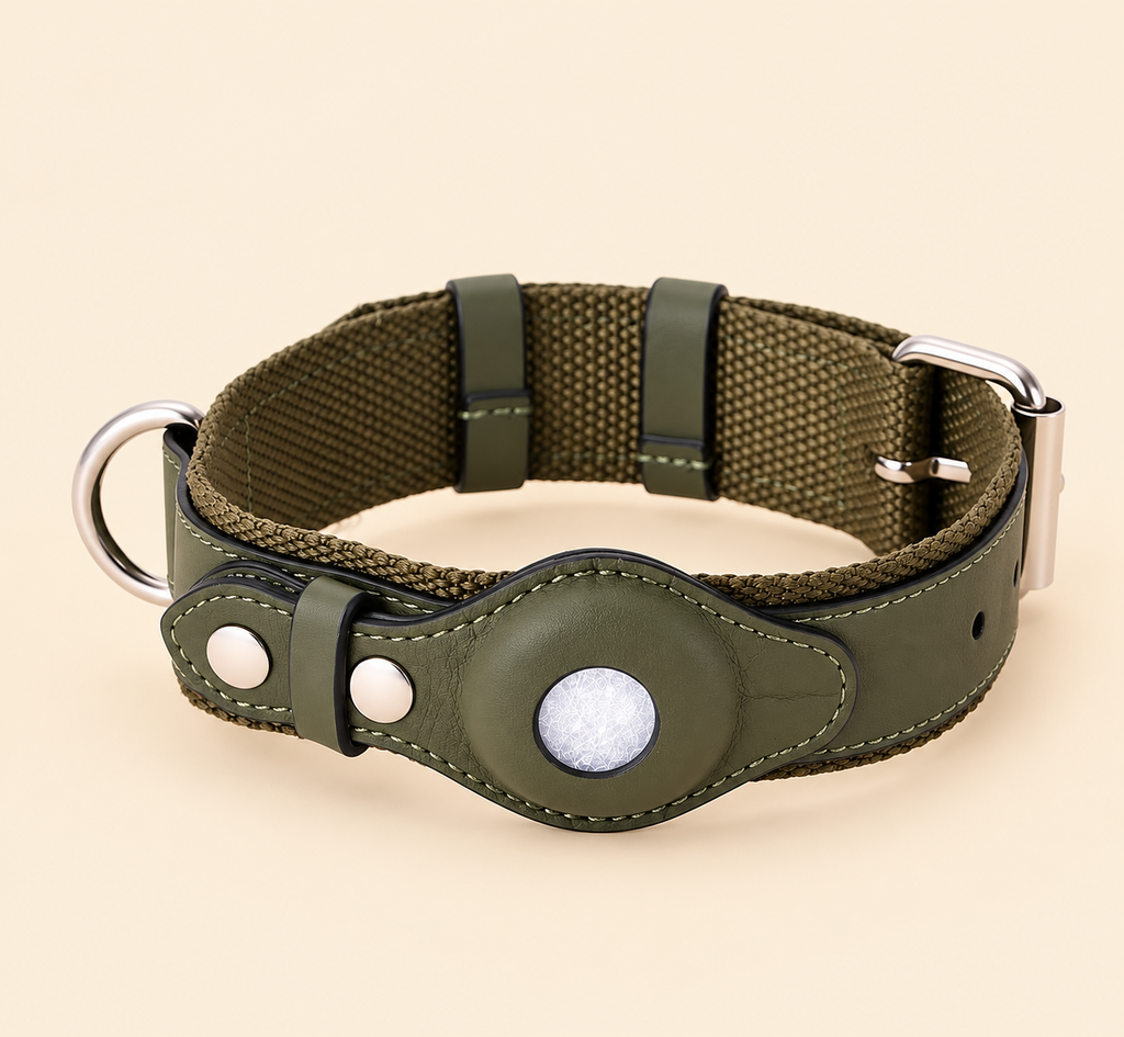 max & marie ® Hundehalsband mit integrierter AirTag-Halterung PAW TRACKER